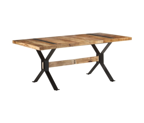 Mesa de comedor madera de mango rugosa 180x90x76 cm