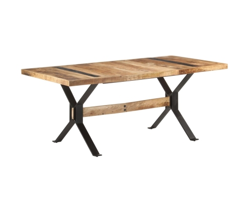 Mesa de comedor madera de mango rugosa 180x90x76 cm