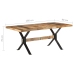 Mesa de comedor madera de mango rugosa 180x90x76 cm