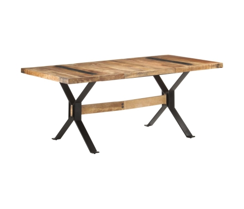 Mesa de comedor madera de mango rugosa 180x90x76 cm