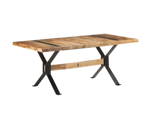 Mesa de comedor madera de mango rugosa 180x90x76 cm