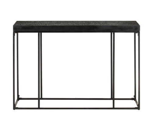 Mesa consola madera maciza de acacia y mango negro 110x35x76 cm