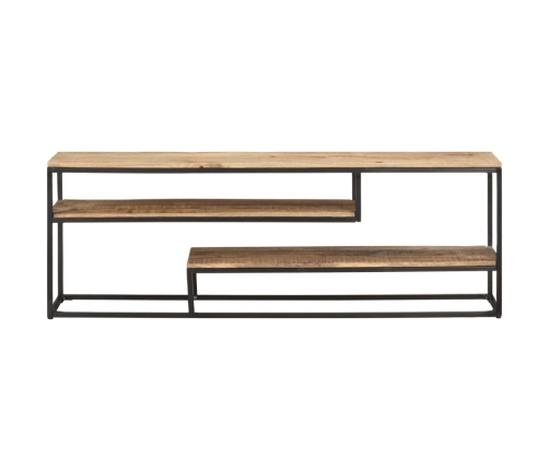 Mueble para TV de madera maciza de mango rugosa 130x30x45 cm