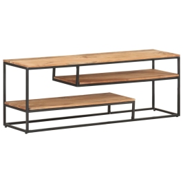 Mueble para TV de madera maciza de acacia 130x30x45 cm
