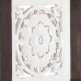 Panel de pared tallado a mano MDF marrón y blanco 40x80x1,5 cm