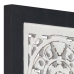 Panel de pared tallado a mano MDF negro y blanco 40x40x1,5 cm