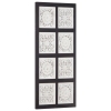 Panel de pared tallado a mano MDF negro y blanco 40x80x1,5 cm