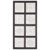 Panel de pared tallado a mano MDF negro y blanco 40x80x1,5 cm