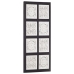 Panel de pared tallado a mano MDF negro y blanco 40x80x1,5 cm