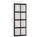 Panel de pared tallado a mano MDF negro y blanco 40x80x1,5 cm