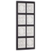 Panel de pared tallado a mano MDF negro y blanco 40x80x1,5 cm