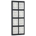 Panel de pared tallado a mano MDF negro y blanco 40x80x1,5 cm