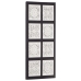 Panel de pared tallado a mano MDF negro y blanco 40x80x1,5 cm