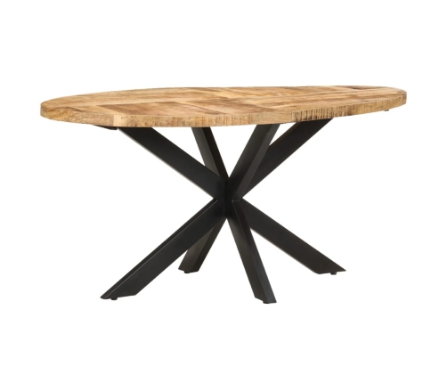 Mesa de comedor de madera de mango rugosa 160x90x75 cm