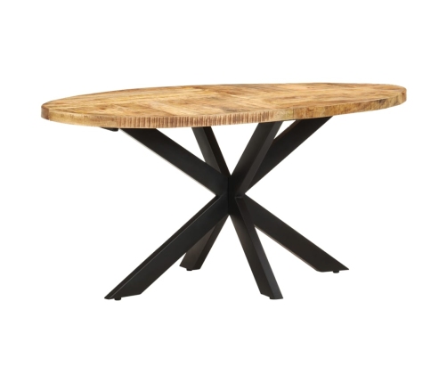 Mesa de comedor de madera de mango rugosa 160x90x75 cm