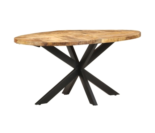 Mesa de comedor de madera de mango rugosa 160x90x75 cm