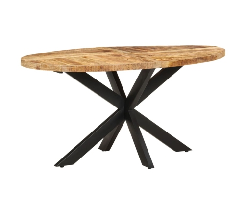 Mesa de comedor de madera de mango rugosa 160x90x75 cm