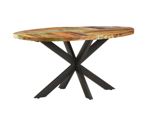 Mesa de comedor de madera maciza reciclada 160x90x75 cm