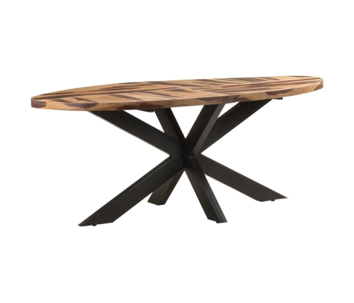 Mesa de comedor ovalada madera de acacia 200x100x75 cm