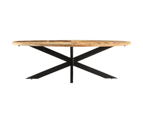 Mesa de comedor de madera de mango rugosa 240x100x75 cm