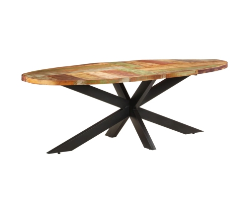 Mesa de comedor de madera maciza reciclada 240x100x75 cm