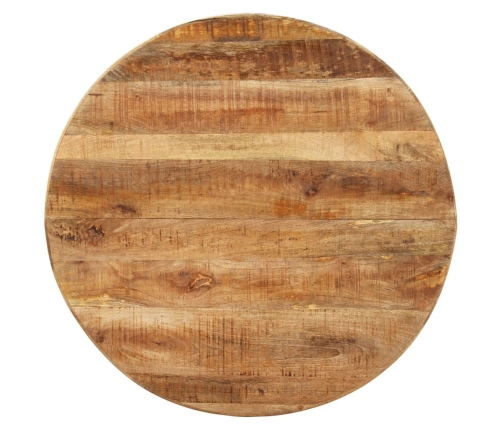 Mesa de comedor madera de mango rugosa redonda 100x100x75 cm