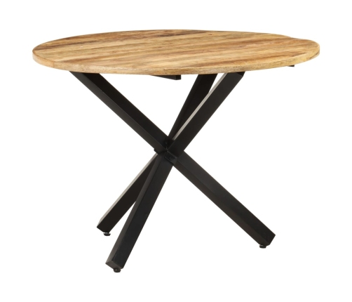 Mesa de comedor madera de mango rugosa redonda 100x100x75 cm