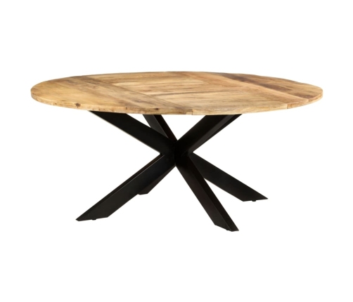 Mesa de comedor madera de mango rugosa redonda 175x75 cm