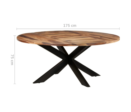 Mesa de comedor redonda madera acacia acabado miel 175x75cm