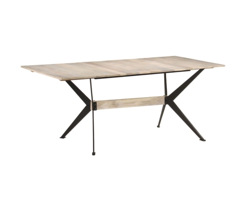 Mesa de comedor de madera maciza de mango 180x90x76 cm