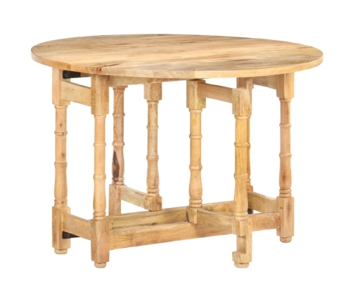 Mesa de comedor redonda de madera maciza de mango 110x76 cm