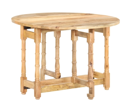 Mesa de comedor redonda de madera maciza de mango 110x76 cm