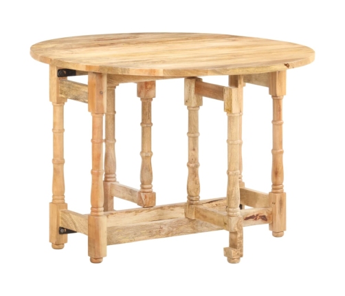 Mesa de comedor redonda de madera maciza de mango 110x76 cm