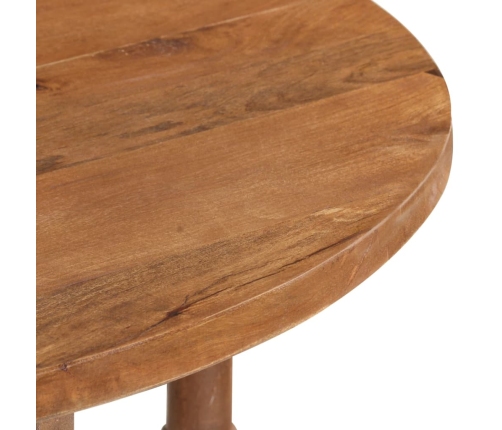 Mesa de comedor redonda de madera maciza de mango 110x76 cm