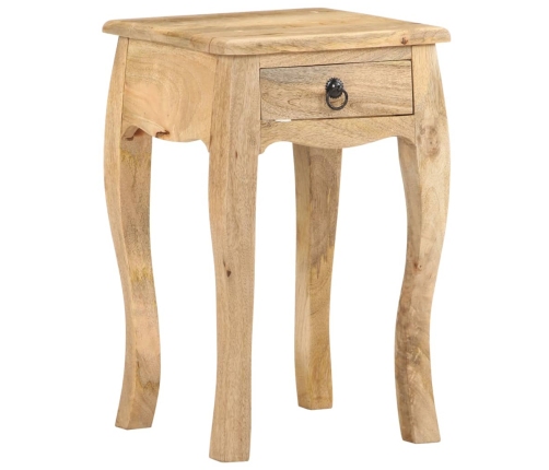 Mesita de noche de madera maciza de mango 28x28x46 cm