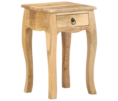 Mesita de noche de madera maciza de mango 28x28x46 cm