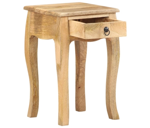 Mesita de noche de madera maciza de mango 28x28x46 cm