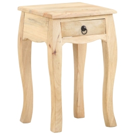 Mesita de noche de madera maciza de mango 28x28x46 cm