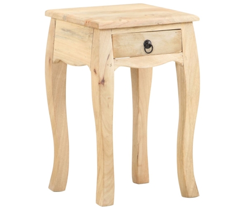 Mesita de noche de madera maciza de mango 28x28x46 cm