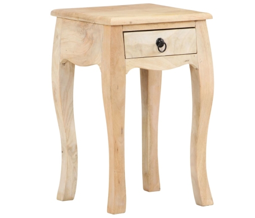 Mesita de noche de madera maciza de mango 28x28x46 cm