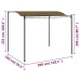 Toldo parasol gris taupe 3x2,4 cm 180 g/m²