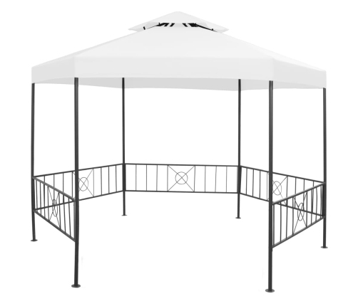 Cenador de jardín blanco 323x275x265 cm 180 g/m²