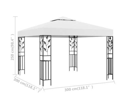 Cenador blanco 3x3 m 180 g/m²