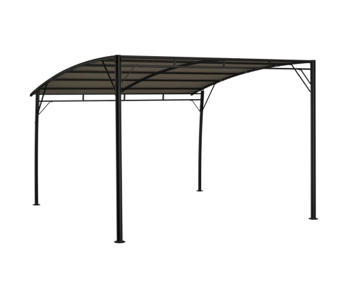 Toldo parasol de jardín gris taupe 3x3x2,55 m