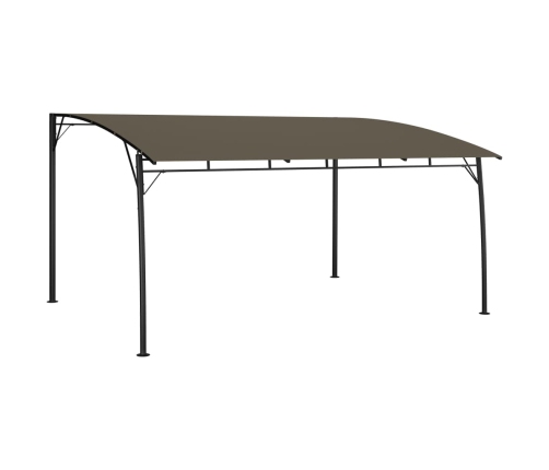 Toldo parasol de jardín gris taupe 4x3x2,55 m