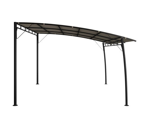 Toldo parasol de jardín gris taupe 4x3x2,55 m