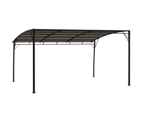 Toldo parasol de jardín gris taupe 4x3x2,55 m