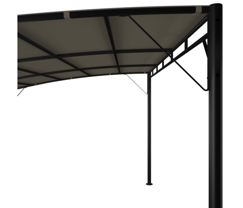 Toldo parasol de jardín gris taupe 4x3x2,55 m