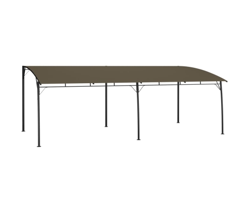 Toldo parasol de jardín gris taupe 6x3x2,55 m