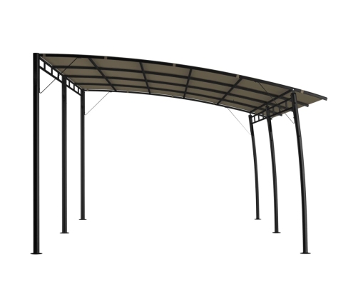 Toldo parasol de jardín gris taupe 6x3x2,55 m